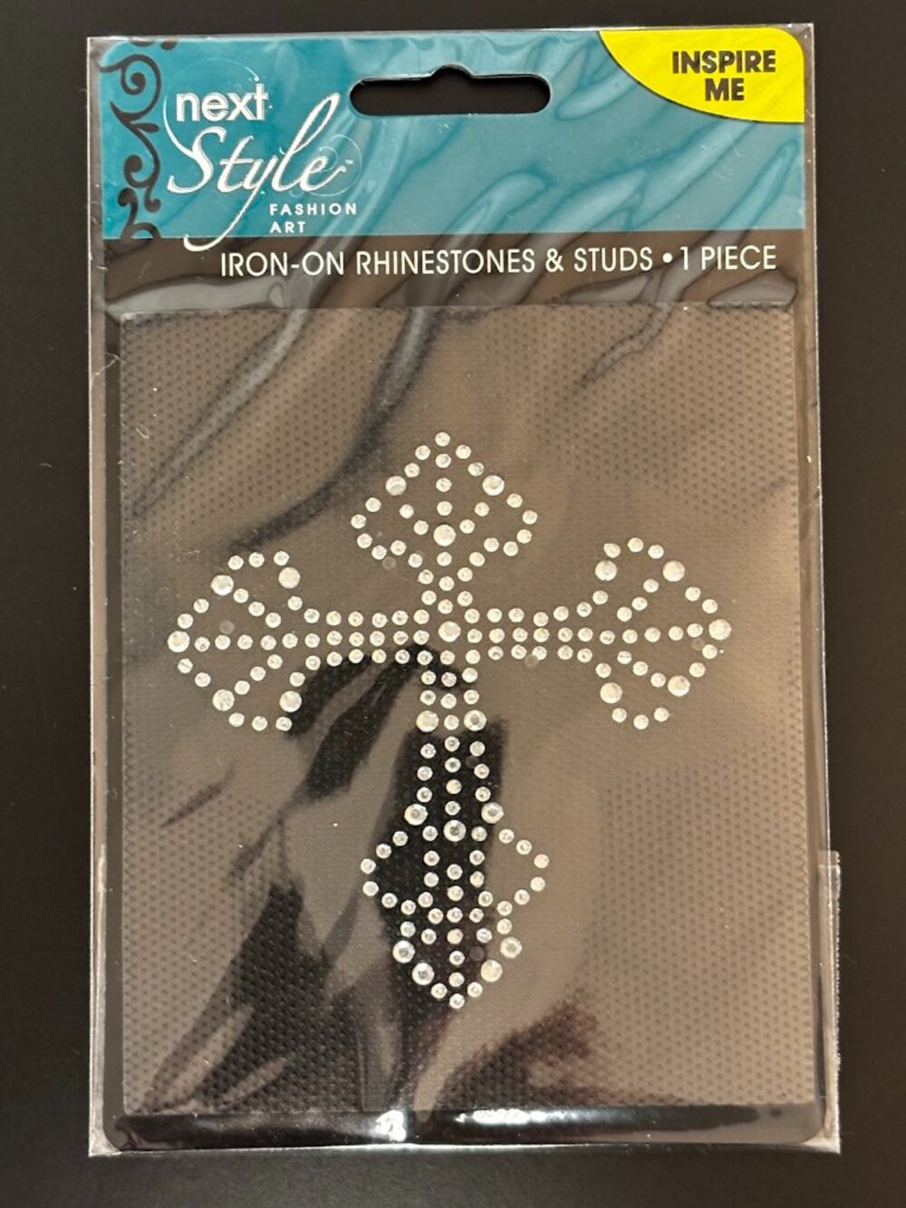 Iron-On Rhinestone Rose Patch – Studded Floral Appliqué Bling Craft New Sealed